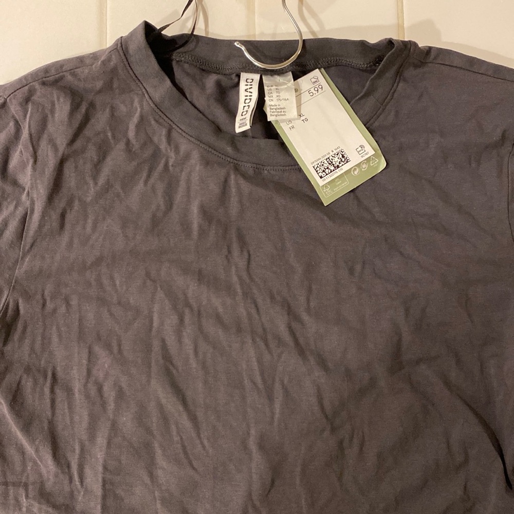 Brand new grey T shirt, it fits like a small but says XL.